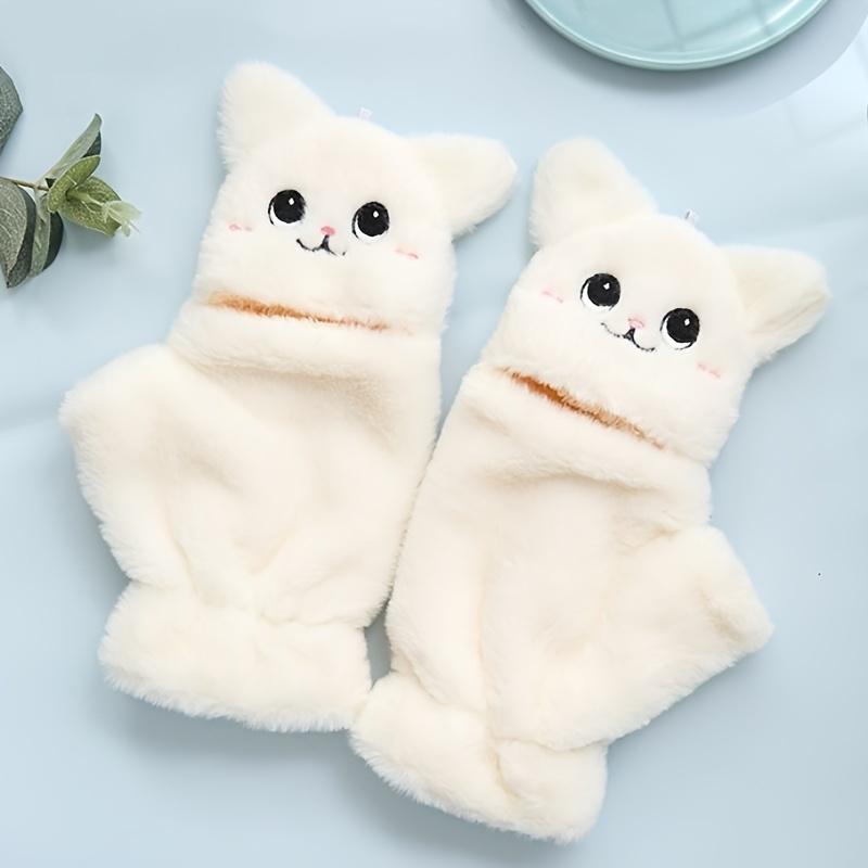 1PAIR  Winter Plush Gloves, Perfect Christmas Gift Thick Insulation Cute Fashion Multipurpose
