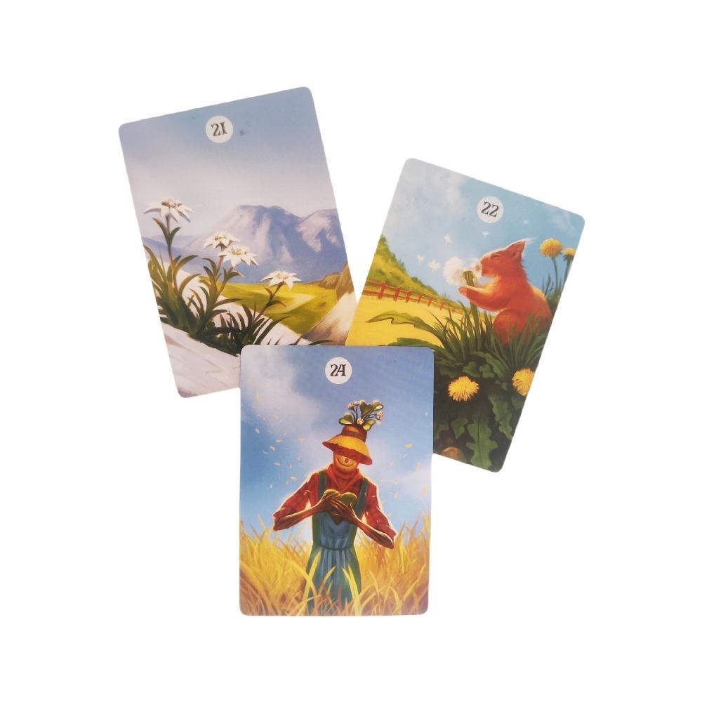 Herbs and Plants Lenormand Oracle Cards 36 Pcs Cards with Vivid Colors and Splendid Symbolism 10.4*7.3cm