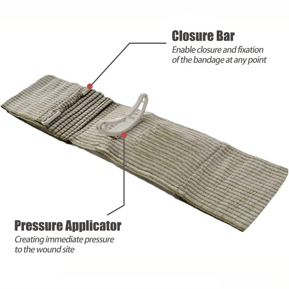 Green Stripe Pressure Trauma First Emergency Kit Quick Clotting Gauze Pressure Bandage  Blood Stop