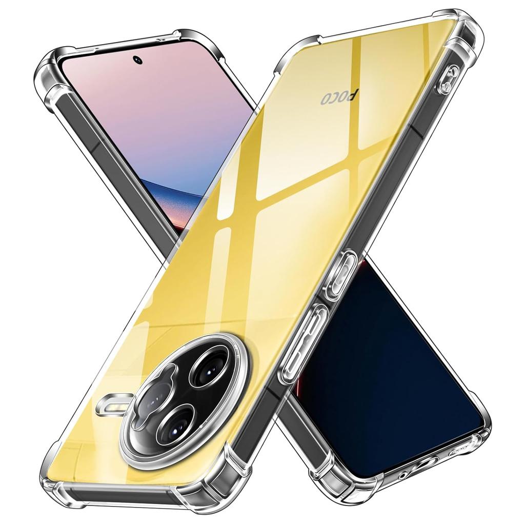 TPU Transparent Case for Xiaomi Poco F7 Ultra F7 Pro 5G Protective Cover Four Corners Shockproof Bumper Coque Fundas