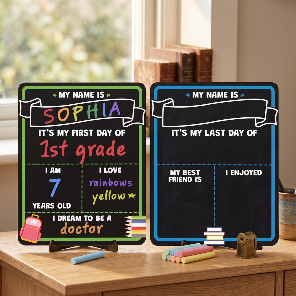 Small Chalkboard for Back to School Decoration, Blackboard Sign for and Home