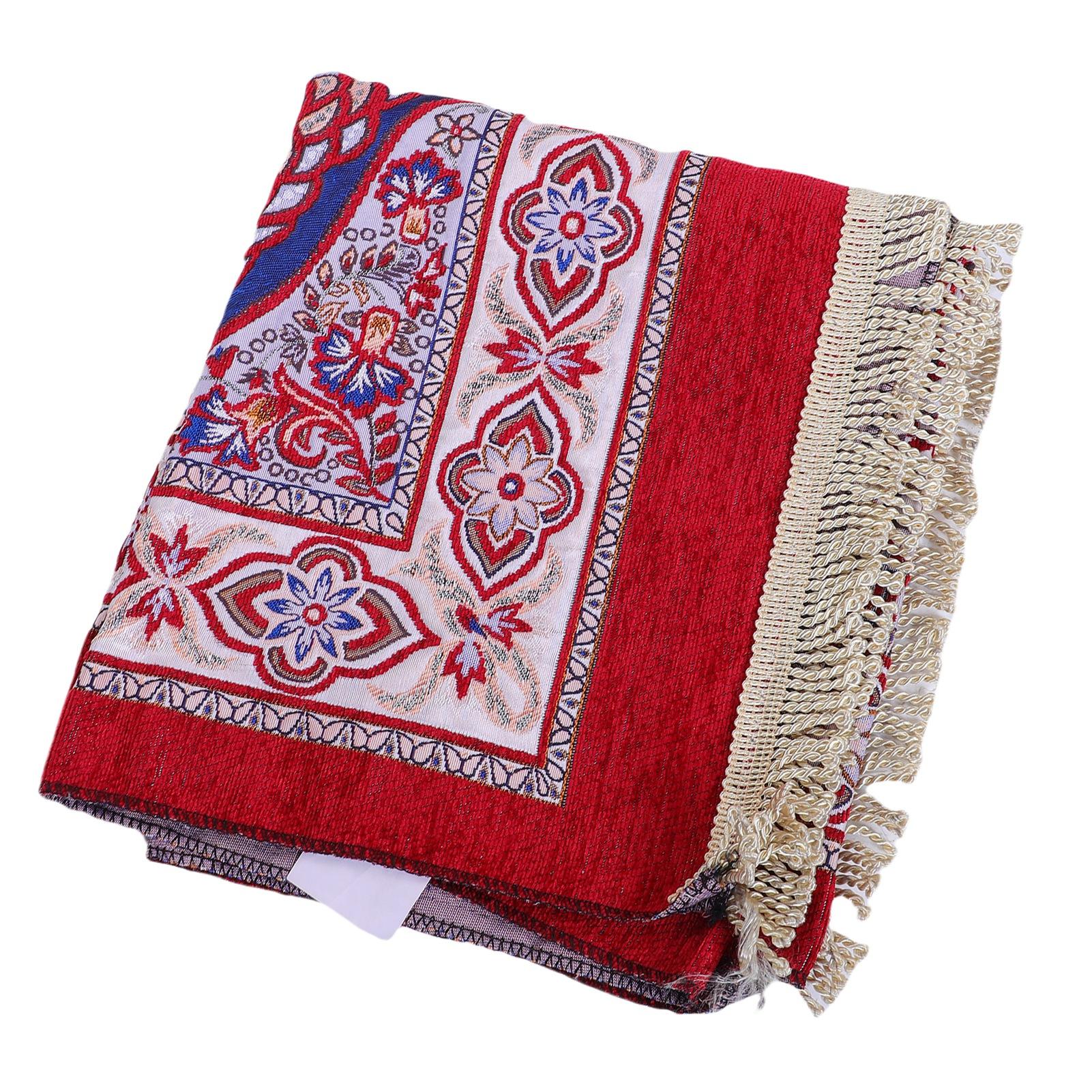 

Pray Rug Thick Soft Embroidered Praying Mat with Tassel for Women Men Children Meditation