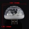 Auto Mini USB RGB LED Disco Beleuchtung Kristall Atmosphärenlicht ,Heim Familienparty Bühne Tragbare Mehrfarbige Pilzlampe