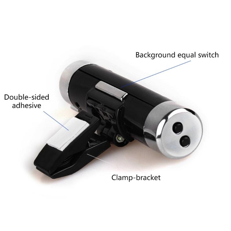 Portable LCD Temperature Electric Clock Digital Voltmeter Gauges Clock 3in1