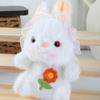 Embroidery Flower Cute Lace Headwear Cartoon Rabbit Plush Toy Pendant For Kids