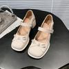 In the Summer of 2025, the New Korean Version with Skirt, Light Mouth Fashion, Single Shoes with Thick Heels, Casual Mary Jane Shoes for Women