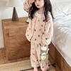Kinder Pyjamas Herbst und Winter Plus Samt Verdickung Mädchen Baby Home Service Anzug Koreanische Spitze