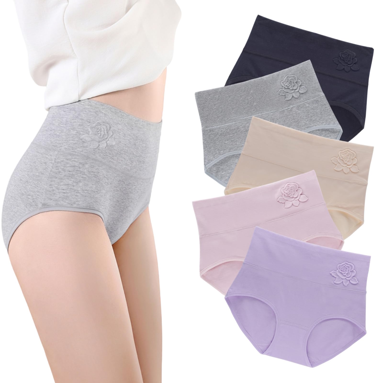 

VICHERIA Чистое Дышащее и Подчеркивающее Фигуру Глубокое Послеродовое Пельвио-Формирующее Белье Женские Трусики с Высокой Посадкой, Хлопок, Эластичные, Трусики, Покрытие, Поддержка,