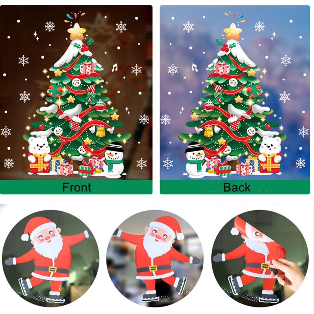 Julepynt PVC Selvklebende Veggdekorasjoner Veggklistremerker Vindusdekorasjoner Juleklistremerker