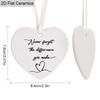 1pc ' Difference You Make' Ceramic Heart Ornament Inspirational Message Accessory Car & Home Decor Team Appreciation Decor Retirement Gift