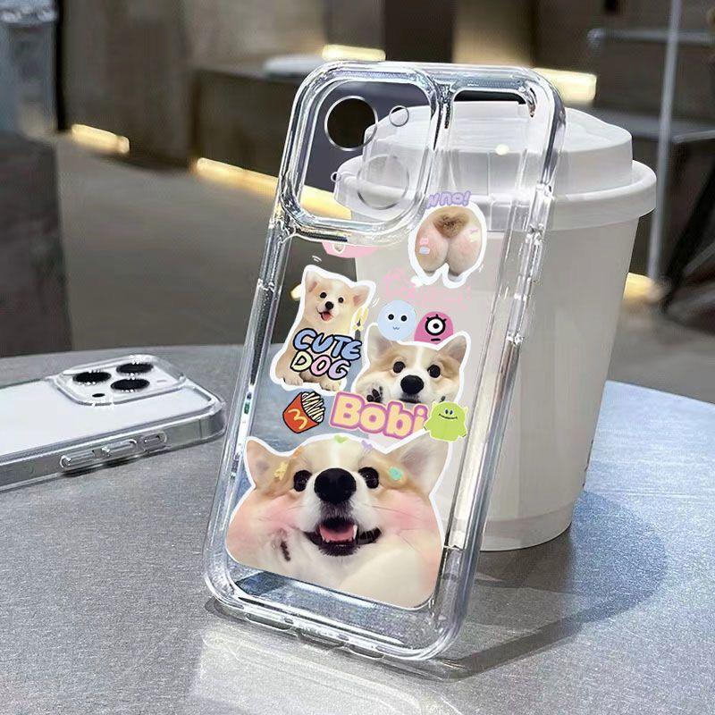 

Cute Corgi Sticker Collage Phone Case for iPhone 17 16 15 14 13 12 11 16E Series Pro Max Plus Double Layer Protection iphone 16
