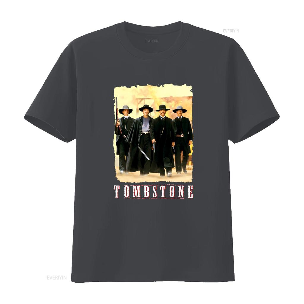 Tombstone Movie Huckleberry Mens Black T Shirt Classic Western Outlaw Design for Sizes S 3XL Vintage Washed Comfortable