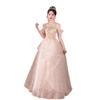 Evening dress 1011 new light luxury niche neck sleeveless princess dress engagement toast host adult dress