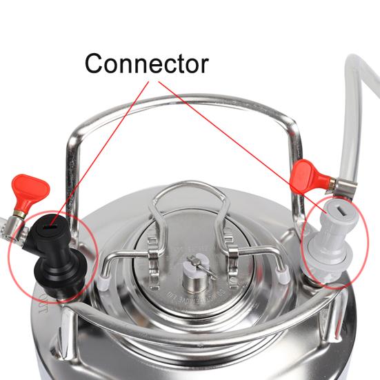 Brew Beer Disconnect Barbed Ball Lock Keg Carbonation Threaded Dispenser Cap