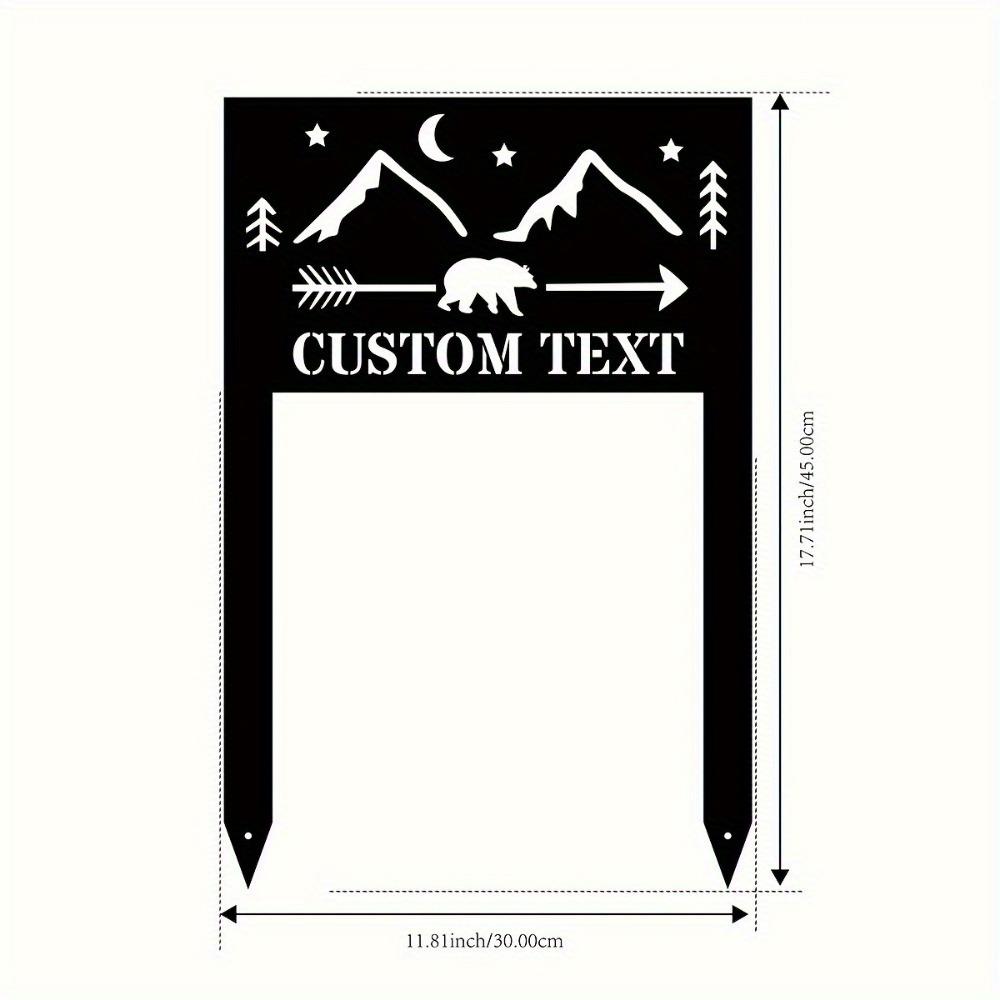 

Elegant Custom Metal Garden Stakes Personalized Lawn Address Sign Outdoor Decor TYDZ003093