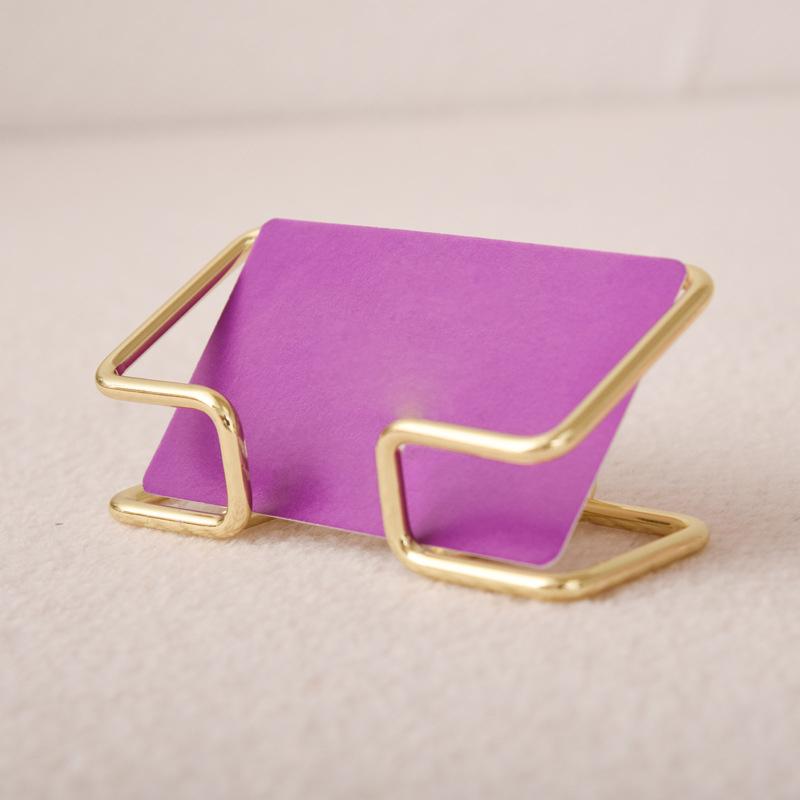 Minimalist Hollowed out Business Card Box Creative Iron Lined Business Card Holder Desktop Business Card Display Rack