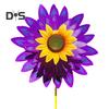 Sunflower Pinwheel 3-Tier Sunflower Garden Wind Spinner Ground Insert Yard Decor Windmill for Patio Lawn Decoration