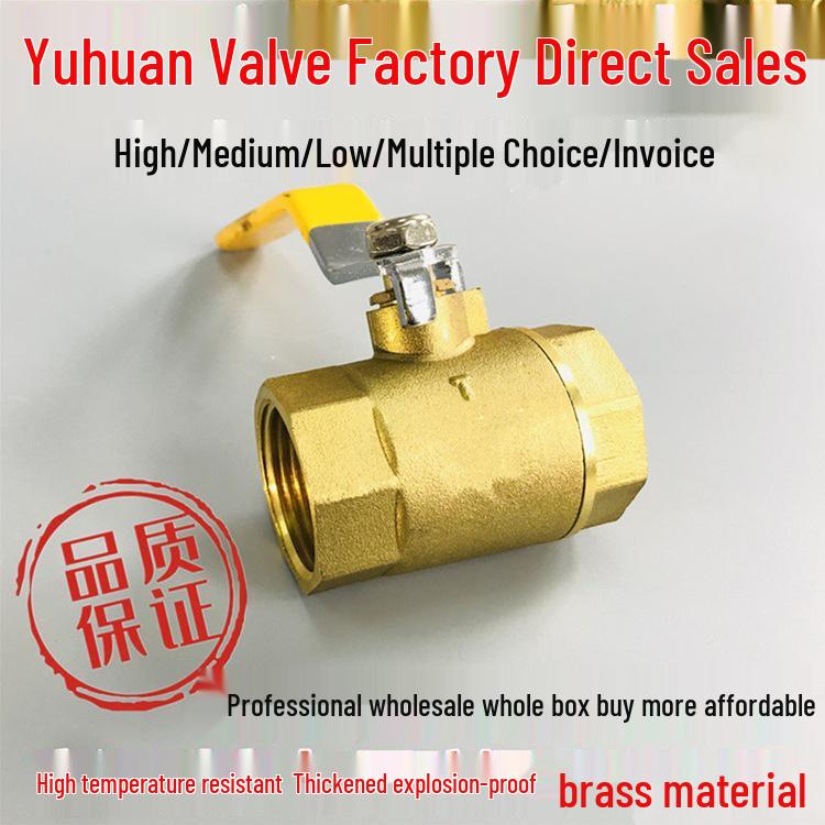 

Household Brass Ball Valve Noodle Pot Water Heating Switch 1/2 , 3/4 , 1 DN15, 20, 25 Thickened DN15 1/2 Ball Valve Light