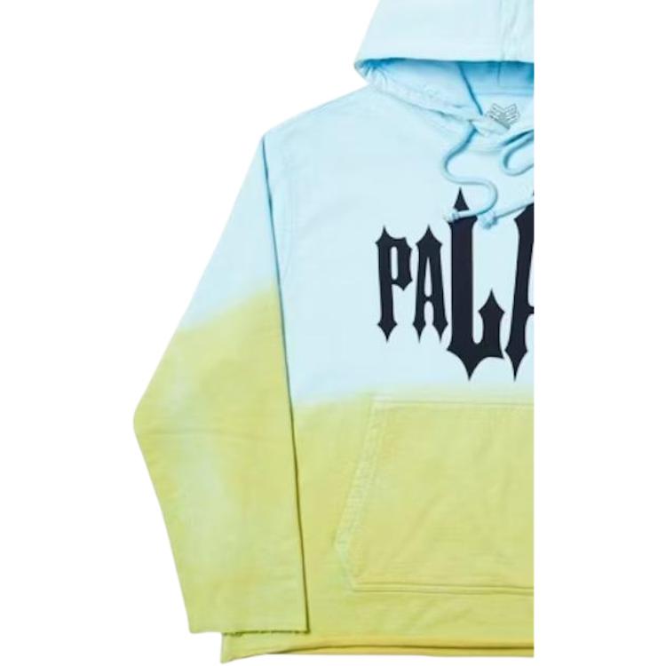 Palace La Dye Hooded Sweatshirt With Letter Pattern Unisex Sweatshirts Blue Green P16HD060