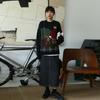 Retro Korean Style High-Waist Slimming Denim Midi Skirt with Split for Women
