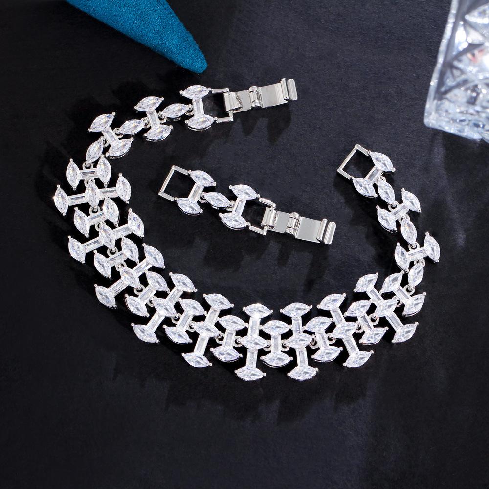 Popular Zircon Bracelet Full Diamond Bracelet Ladies Dinner Dress Birthday Gift Jewelry