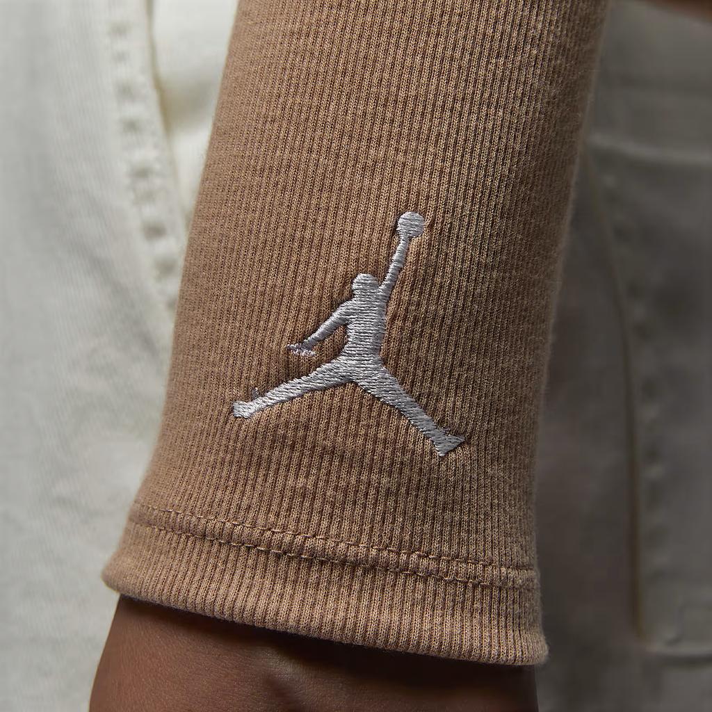 Jordan Solid Color Comfortable Long Sleeve Knit Sweater Women sweater FV7192-200