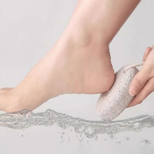 Bookwarm Natural Pumice Stone for Foot Care, Exfoliating, Bath Stone, Massage, Improves Blood Circulation, Washable, Reusable, Unisex (Stone Gray)