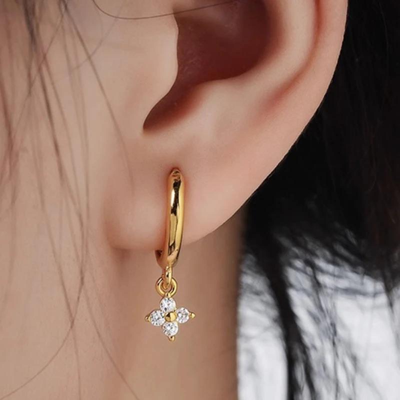 Stainless Steel Twist Stud Earring for Women Girls Gold Silver Knot Hoop Earring Shiny Cute Daily Wear Jewelry