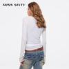 MISS SIXTY 2025 Spring Slim-Fit Two-Piece Layered Long Sleeve T-Shirt