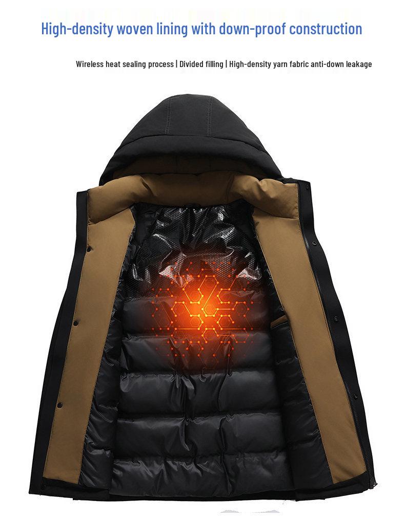 Men's Winter Waterproof Down Jacket: Fashionable, Lightweight, Luxury Outdoor Workwear for Mountaineering & Casual Wear