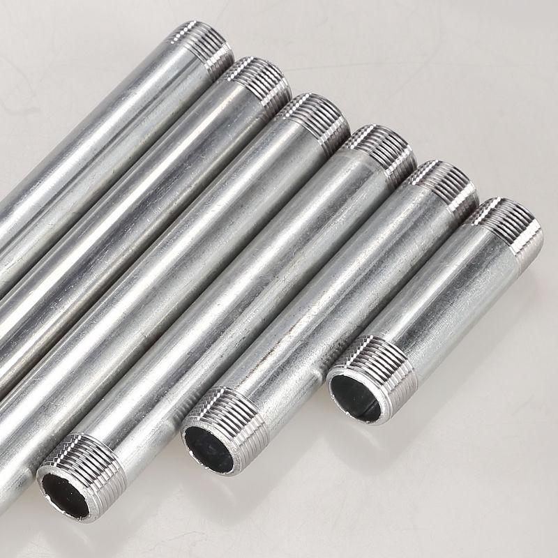 2-Inch Galvanized Steel Pipe Fittings, DN50 Thick, Male Thread, Round Straight Water Pipe for Sprinkler Truck Accessories