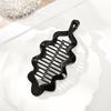 Wavy Banana Clip Matte Black Hairpin Ponytail Hair Bun Korean Summer Ougoing Hair Clip Fashion Hair Accessories