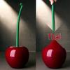 Cherry Long-Handled Soft Bristle Toilet Brush Set with Creative Plastic Design
