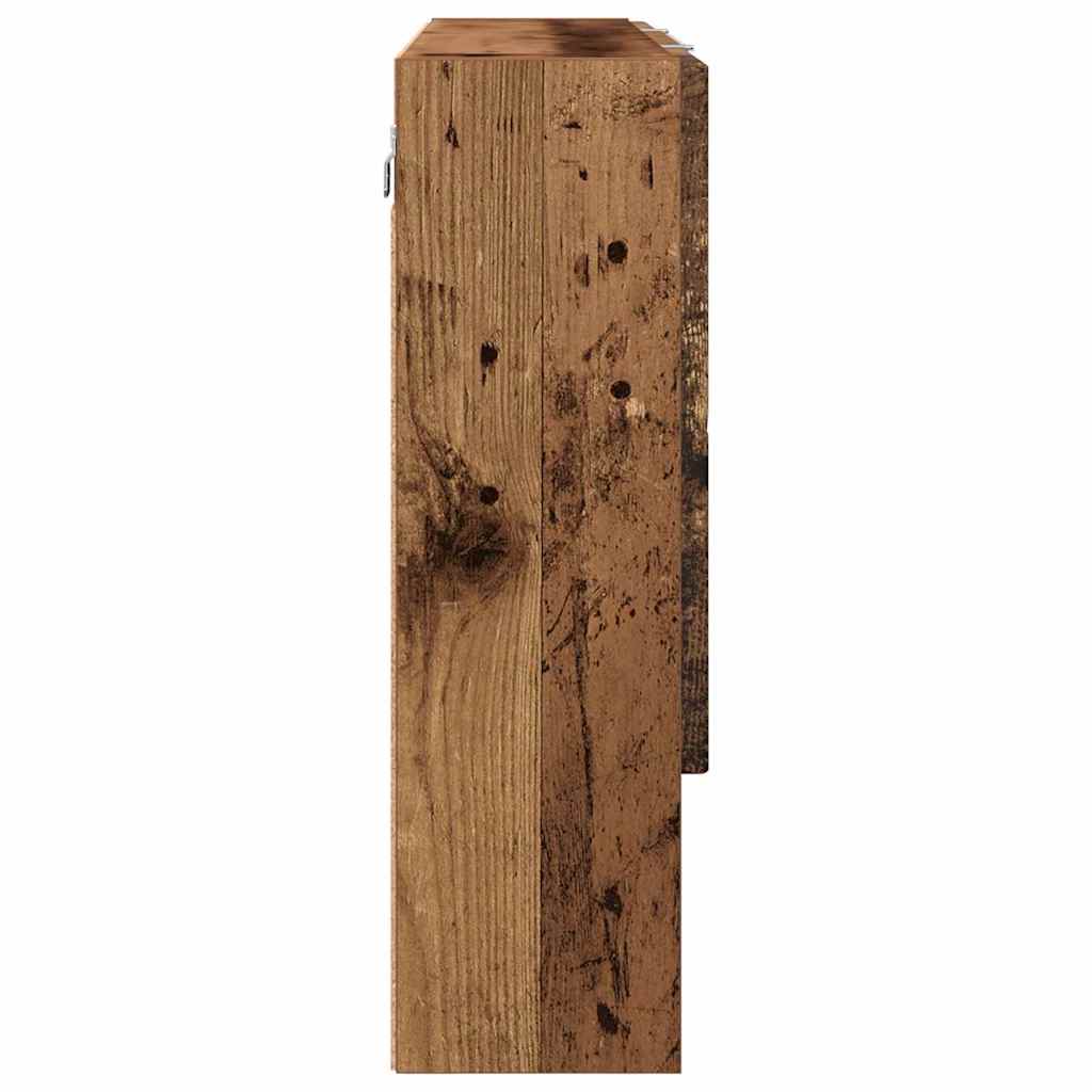 Mirror Cabinet with Door Reclaimed Wood 80 x 17 x 55 cm Engineered Wood