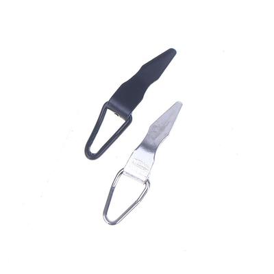 10 Piezas Accesorio de Señuelo DIY Negro Plata Acero Inoxidable Sujetador de Anzuelo Para Señuelo Mosca Caña Plegable Componente de Construcción Reparación
