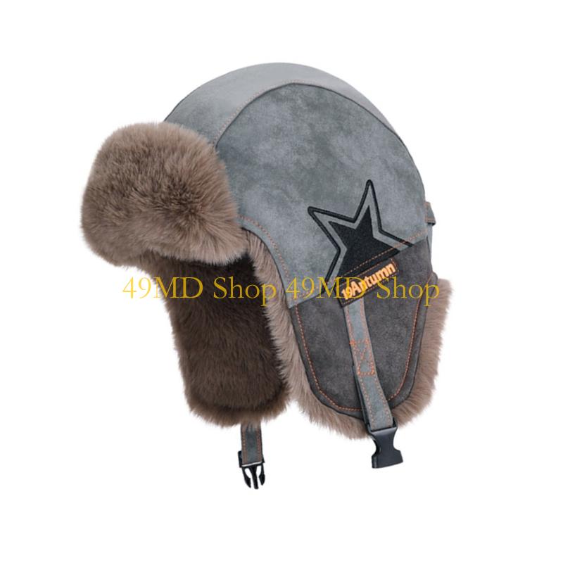 49MD Fashion Inspired Winter Earflap Hat Thickened Polyester Windproof Design Comfortable Outdoor Caps For Men Women
