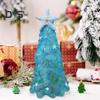 12/15/20CM Seaglass Christmas Tree Decoration Blue Green Sea Glass Starfish Shell Ocean-themed Xmas Tree Figurine Holiday Resin Tree Desktop Ornament