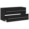 Bathroom Vanity Unit Black Oak Effect 100 X 38.5 X 48 Cm