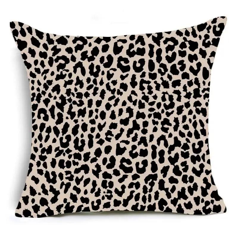 Home Decor Animal Print Pillow Cover Leopard Tiger Zebra Cattle Snake Cushion Cover Home Sofa Chair Decor Pillowcase 45X45Cm