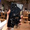 Lusha Blumenmuster Glas Handyhülle für Samsung Galaxy S26 S25 S24 S22 S23 Ultra S21 S20 Plus 5G Rutschfest Vollabdeckung