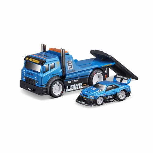 Maisto Muscle Machines Series 1/64 JDM Liberty Walk Flatbed R34 Blue Finished Model MS11546BL