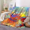 1pc Goku, Saiyan Blanket Lightweight Flannel Blanket Throw Blanket For Sofa, Bed, Travel, Camping, Livingroom, Office, Couch