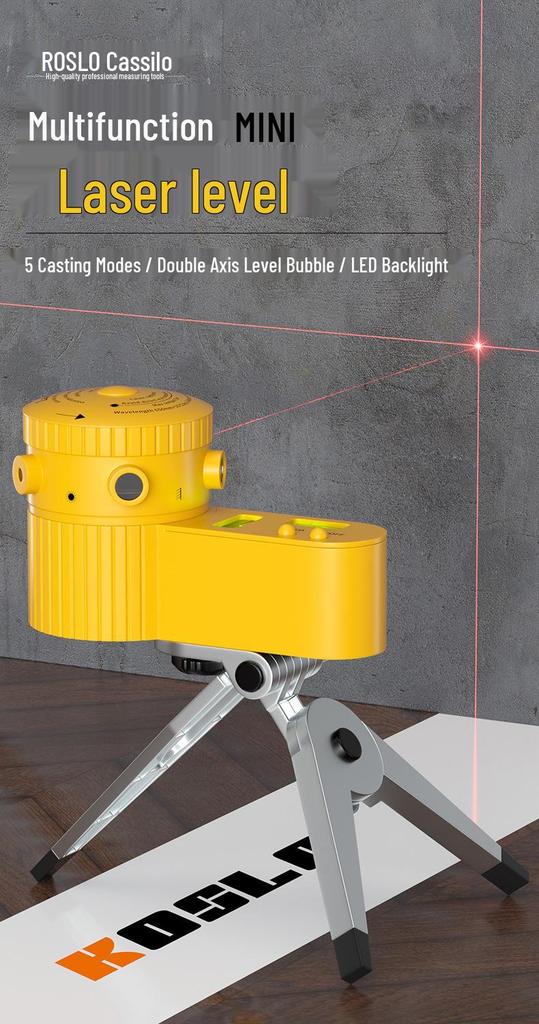 Obrotowy laser liniowy z statywem: Mini wszechstronne narzędzie pomiarowe poziome