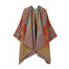 Classical Style Women's Shawl Double-sided Tassel Slit Cape High-end Travel Warm Cape