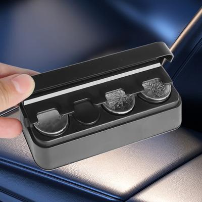 Car Coin Box Convenient Car Change Holder Organizer Compact Durable Coin Storage Container for Auto Home