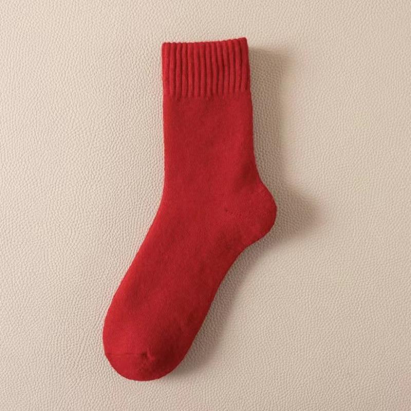 

Big Red Men s Woolen Socks, Thickened and Fleece Warm Mid-calf Socks, Couple Socks 1 pair men червоний