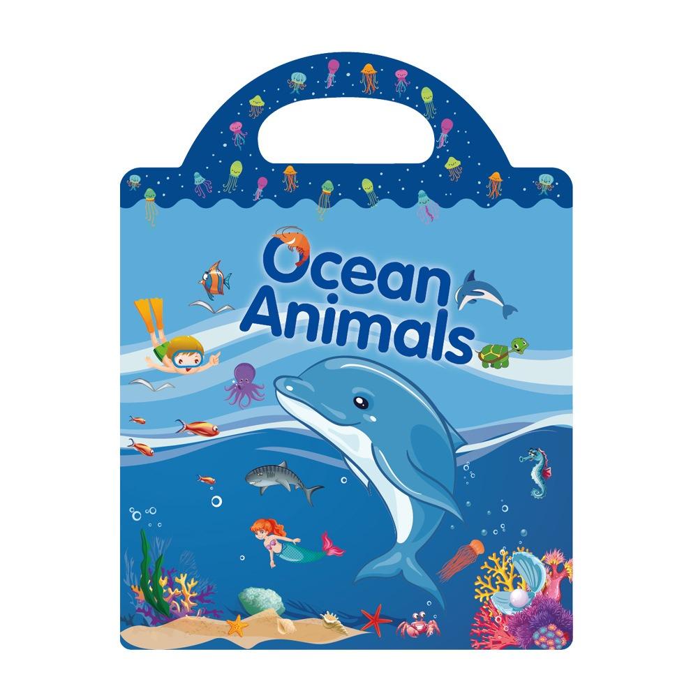 Sticker Books Early Education Concentration Training, Animal Dinosaur Decorative Sticker Books