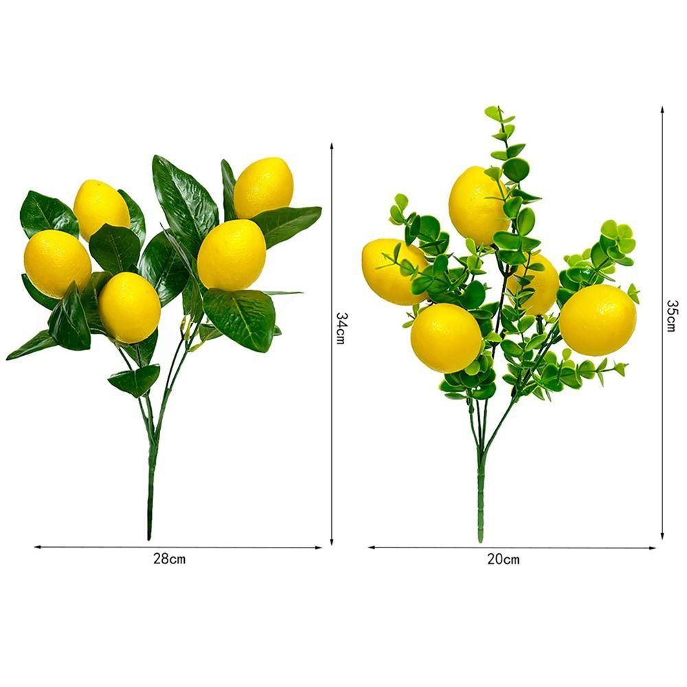 DIY Artificial Lemon Branches Handmade Fake Plants Simulation Lemon Fruit Wedding Party Supplies