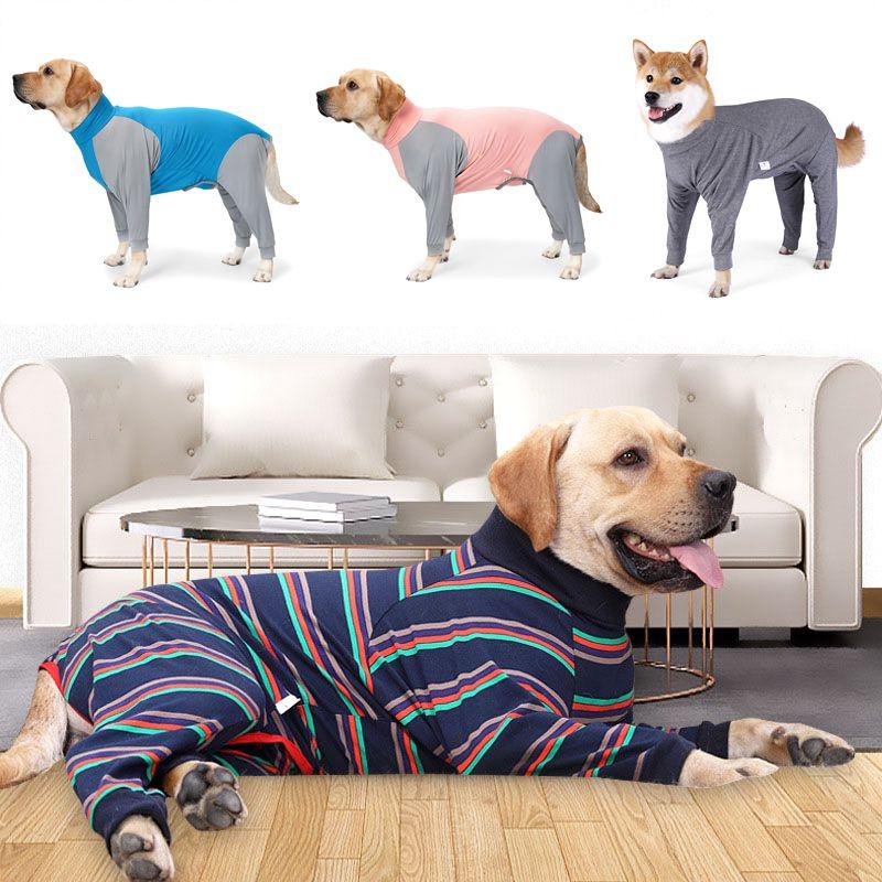 Dog Recovery Suit Pet Pajamas Operative Protection Long Sleeves Bodysuit Pet Home Wear  High-elastic Breathable Dog Jumpsuit