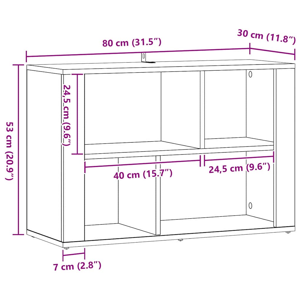 Sideboard Artisan Oak 80 x 30 x 53 cm Particleboard